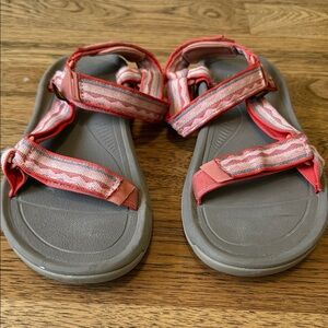 Teva Women's Sandals with Red and Gray Straps